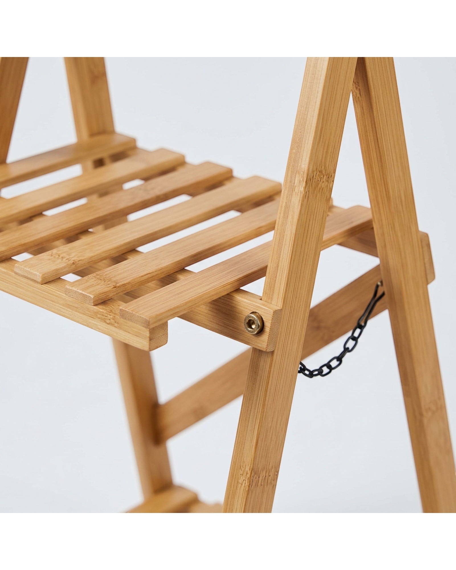Mlvhg Five Tier Bamboo A-Frame Plant Stand Natural - Detail view