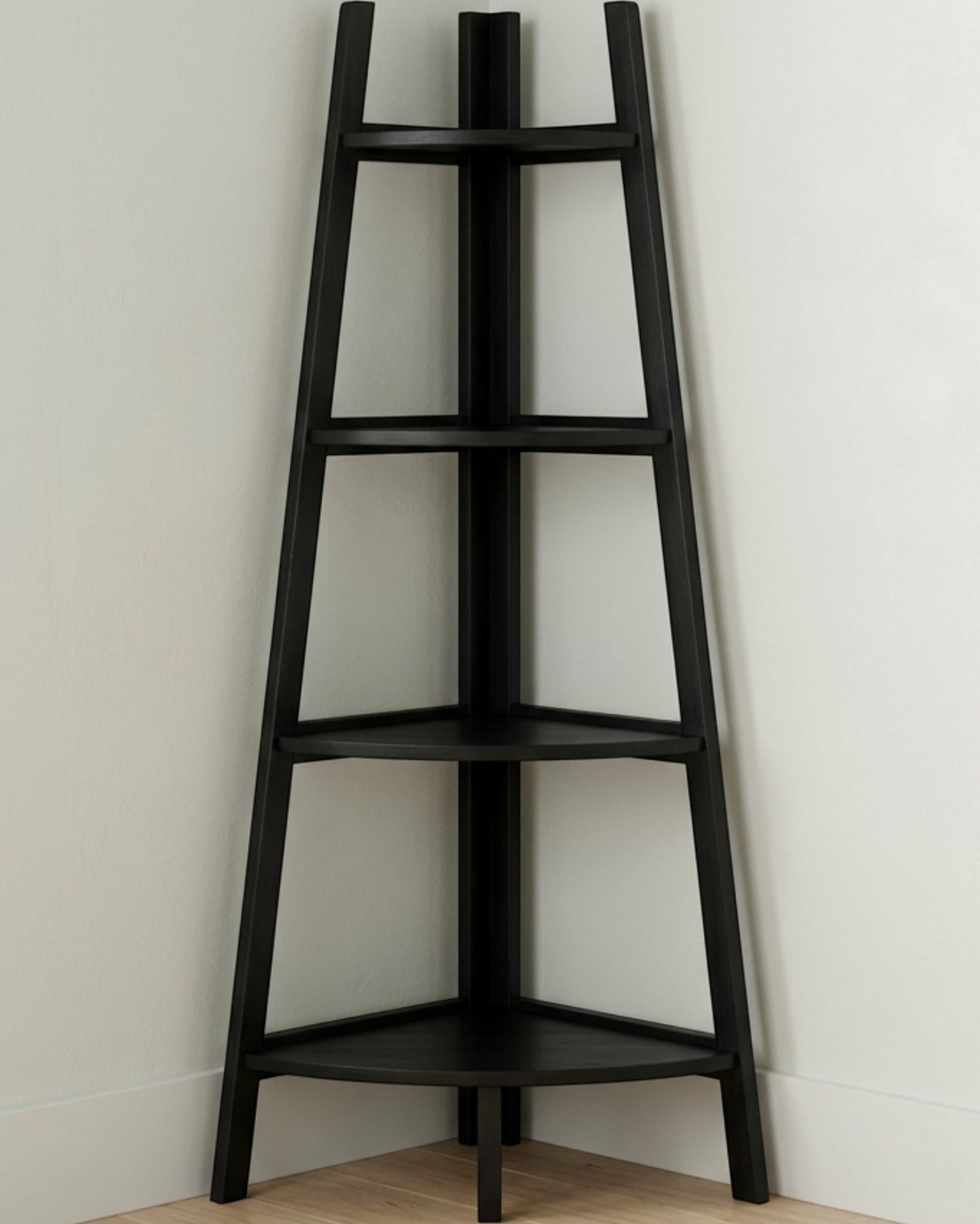 Mlvhg Four Tier Acacia Corner Ladder Plant Stand Walnut - Lifestyle view