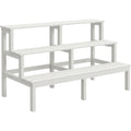 Mlvhg Low Wooden Plant Bench White 3 Tier