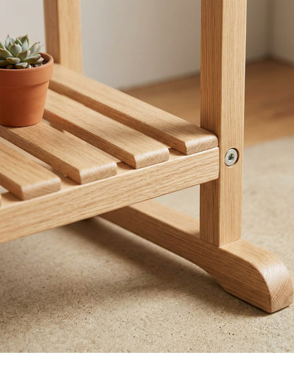 Mlvhg Stepped Wooden Plant Stand Natural 4 Tier