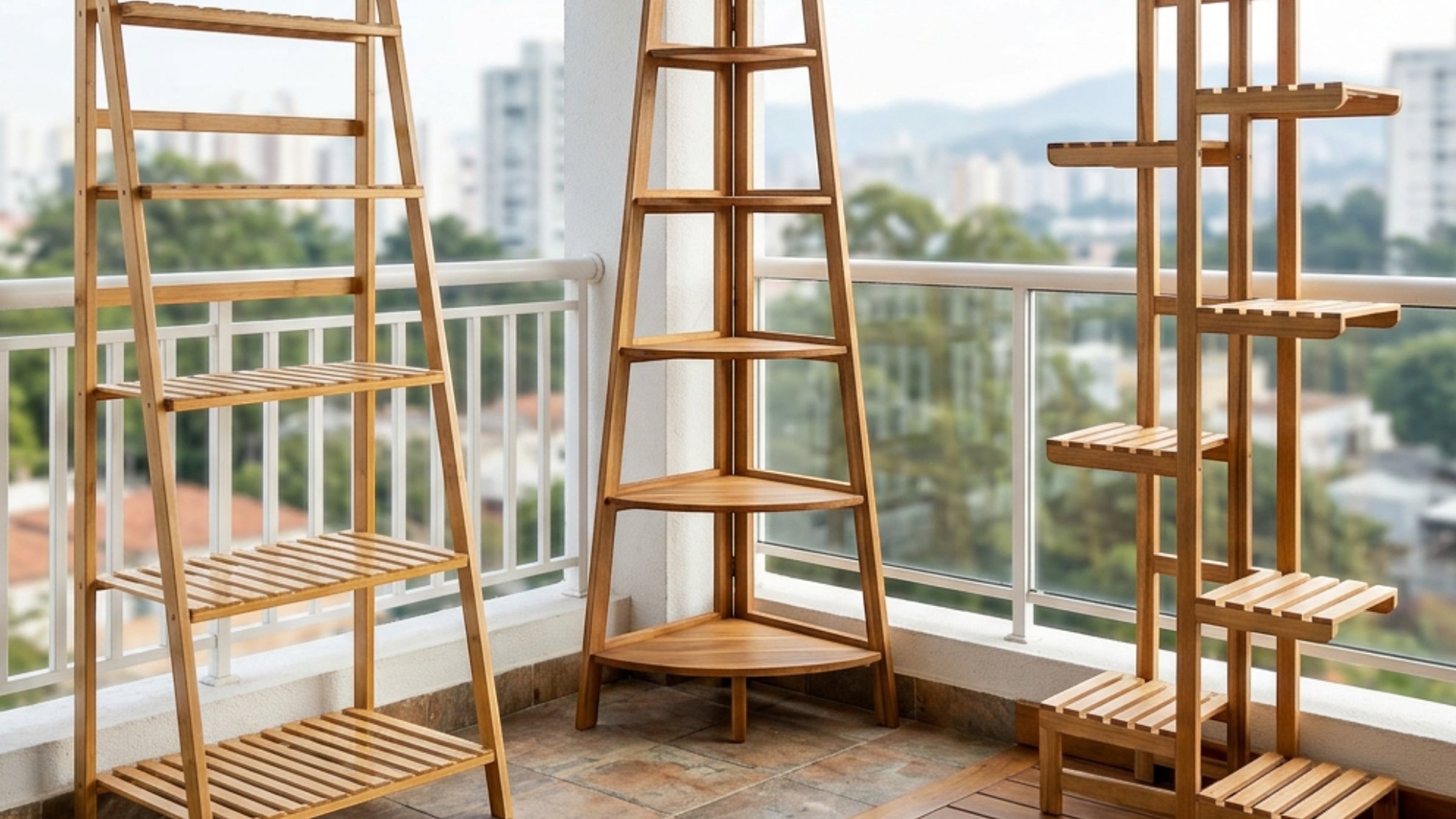 Mlvhg Multi-Tier Wooden Plant Stands